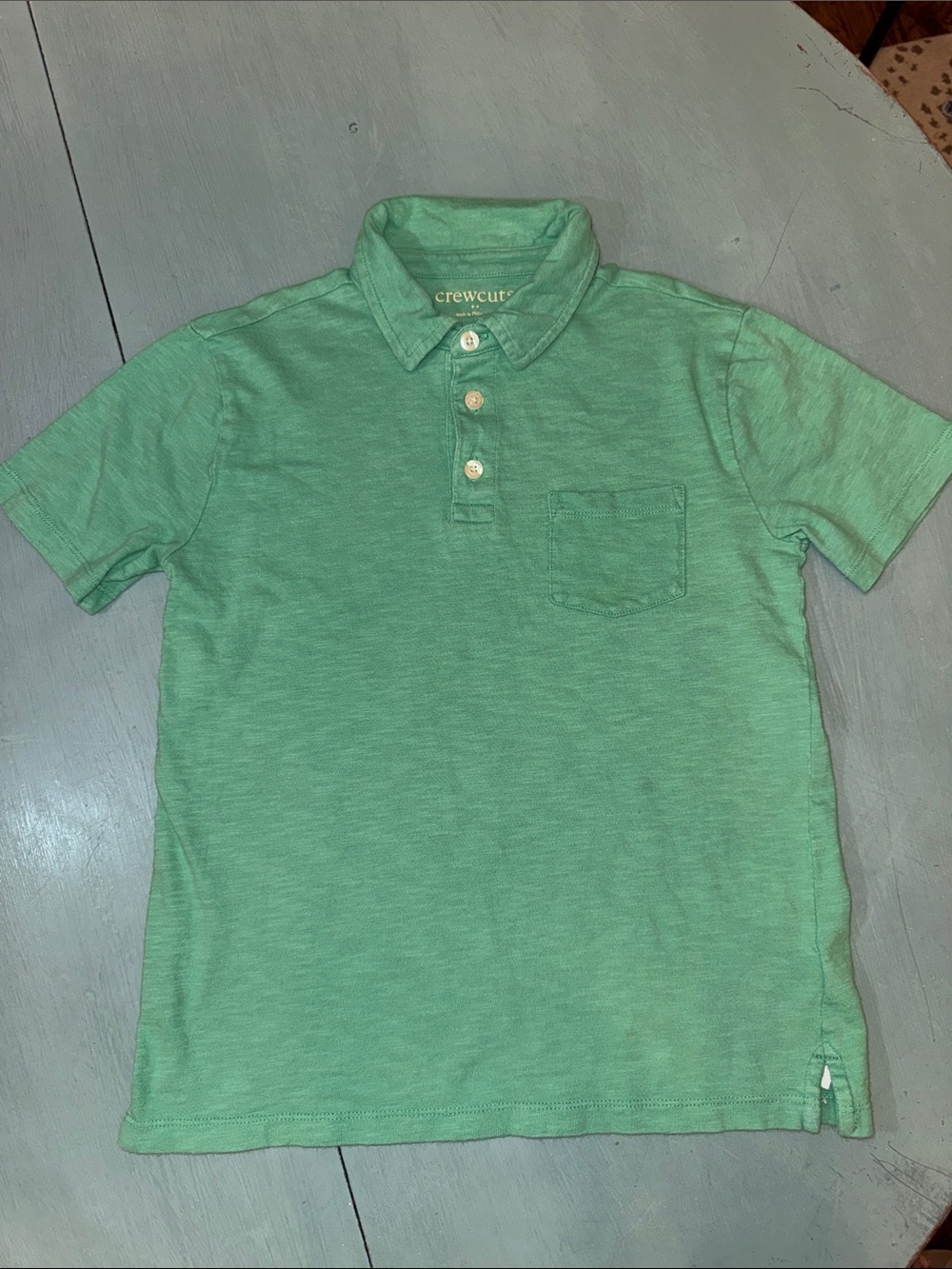 Crewcuts Light Green Kids Polo with Chest Pocket